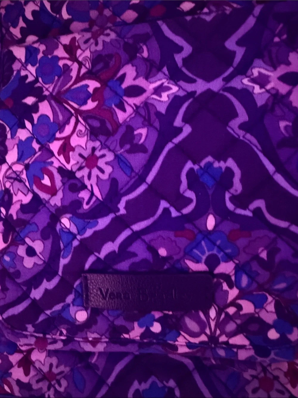 Vera Bradley Purple and Blue Floral Crossbody Bag